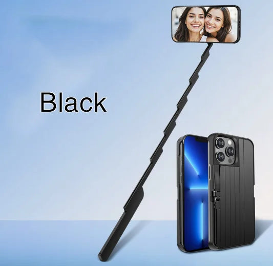 3-in-1 Phone Case with Bluetooth Selfie Stick & Remote Control