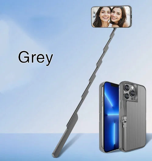 3-in-1 Phone Case with Bluetooth Selfie Stick & Remote Control