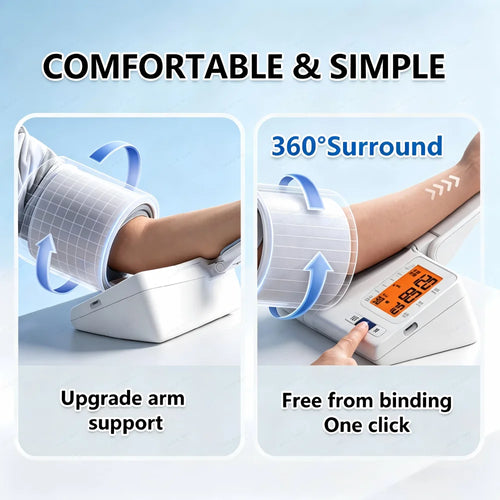 Automatic Upper Arm Blood Pressure Monitor with Voice & Digital Display
