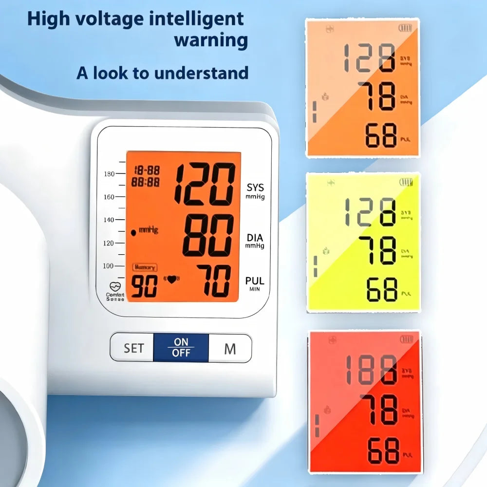 Automatic Upper Arm Blood Pressure Monitor with Voice & Digital Display