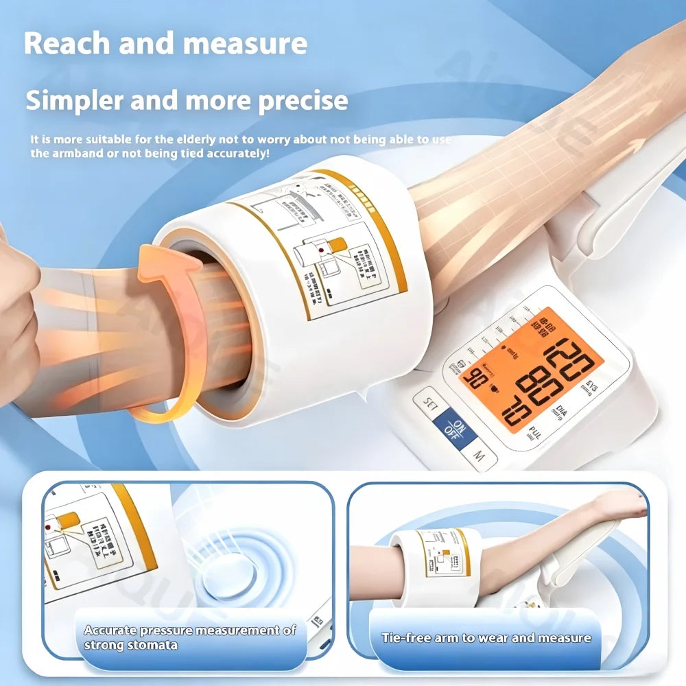 Automatic Upper Arm Blood Pressure Monitor with Voice & Digital Display