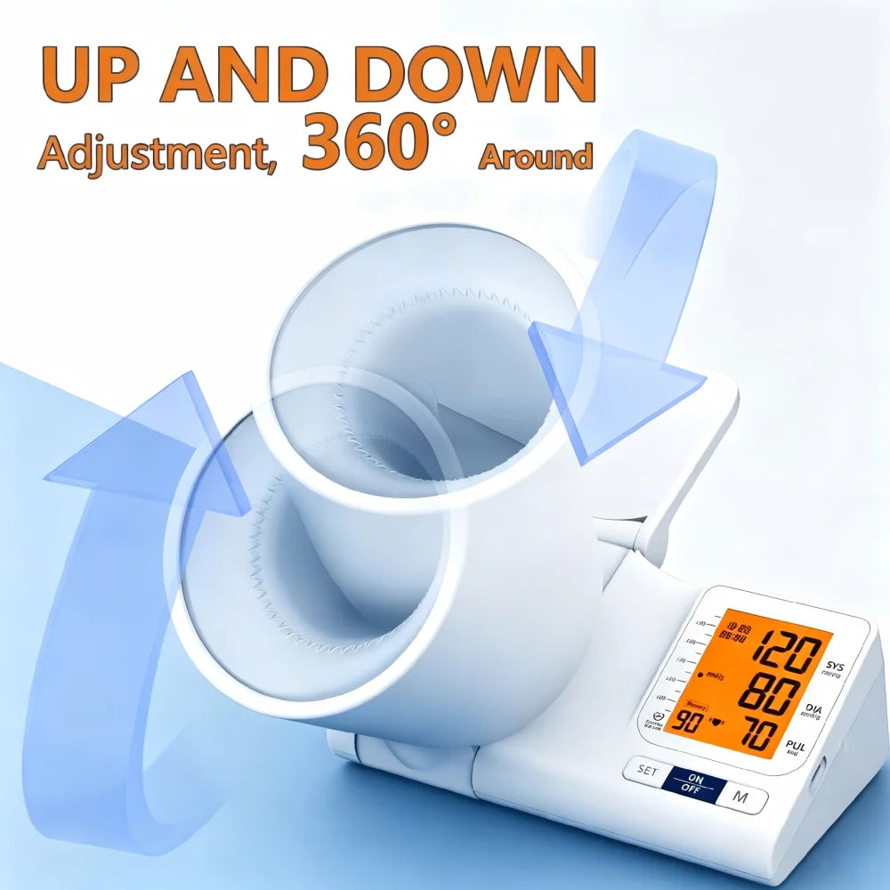 Automatic Upper Arm Blood Pressure Monitor with Voice & Digital Display